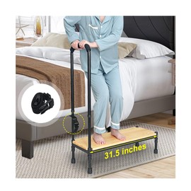 Medical Step Stool with Handle for Elderly Foot Stool Bed Steps for High Beds Adults Seniors Bedside Step Stool with Handrail Bed Stairs Bathtub Steps Platform Car Safety Handicap Step