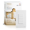 MOES Smart 4 Gang Light Switches, Matter-WiFi Single Pole Switch,