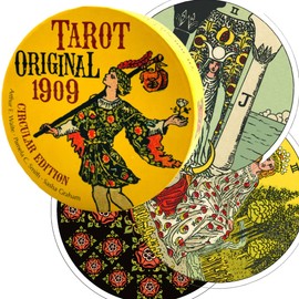 Tarot Cards, 78 Cards, Weighted Edition, Tarot Divination [Tarot Original 1909 Circular Edition] Tarot Original 1909 Circular Edition, Japanese Manual Included (English Language Not Guaranteed)