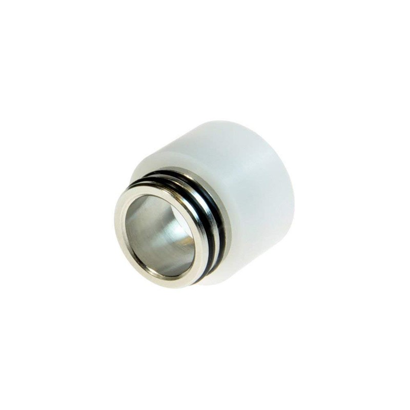 Armerah 810 Drip Tip eCig Mouthpiece Short/Wide Coloured-POM/Stainless-Steel Single White