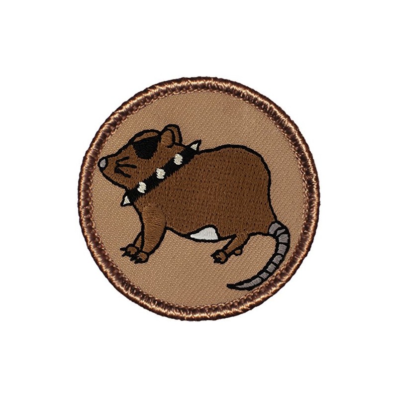 Punk Rat Patrol Patch - 2" Diameter Round Embroidered Patch