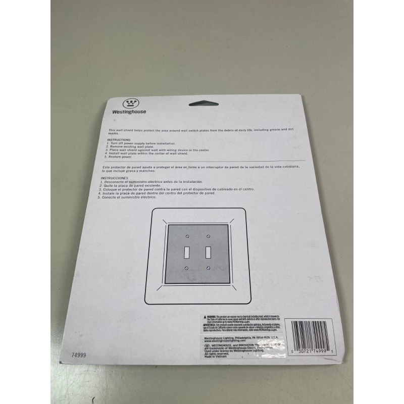 Westinghouse Plastic Wall Shield for 2 Gang Wall Protector Plate
