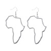 arete colgantes con diseño minimalista, diseño de mapa de África