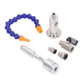 6 Pcs Set Cold Air Dry Cooling Gun 7 Bar 520BTU Aluminum Alloy Flexible Vortex Tube Cold Air Gun