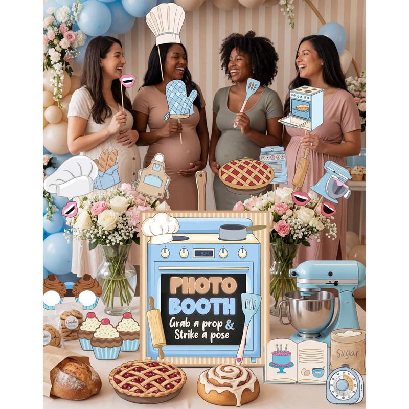 36PCS Bun in the Oven Baby Shower Decorations, Baking Party