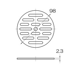 SANEI Drain Dish Diameter 3.8 inches (98 mm) H40F-98