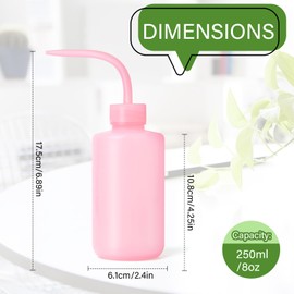 XXXFLOWER 2Pcs Watering Can,Small Squeeze Bottles for Liquids,Succulent Watering Bottle with Bend Mouth,250 ML Water Spray Bottle for Plants Flowers(Pink)