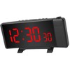 Projection Alarm Clock with 2 USB Ports LED Curved Display