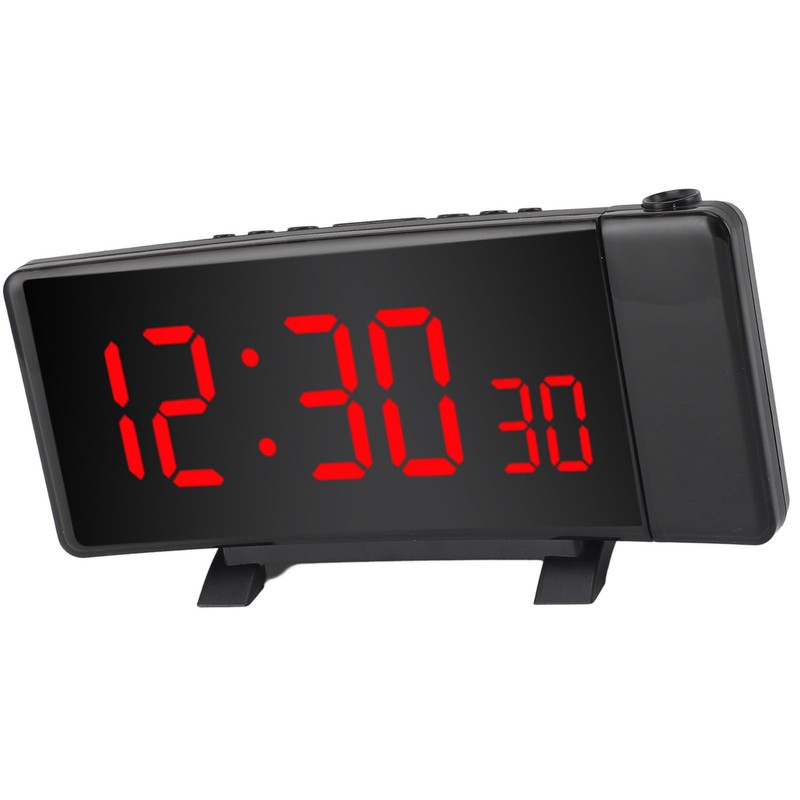 Projection Alarm Clock with 2 USB Ports LED Curved Display