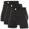 Carhartt Men's Stretch 5” Boxer Brief 3 Pack, Black, Large