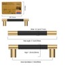 Amerdeco 10 Pack Matte Black and Gold Knurled Cabinet Pulls