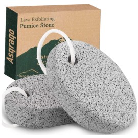 Asqraqo 2 PC Natural Pumice Stone Pedicure Foot Scrubber Ultimate Smooth Healthy Feet ..