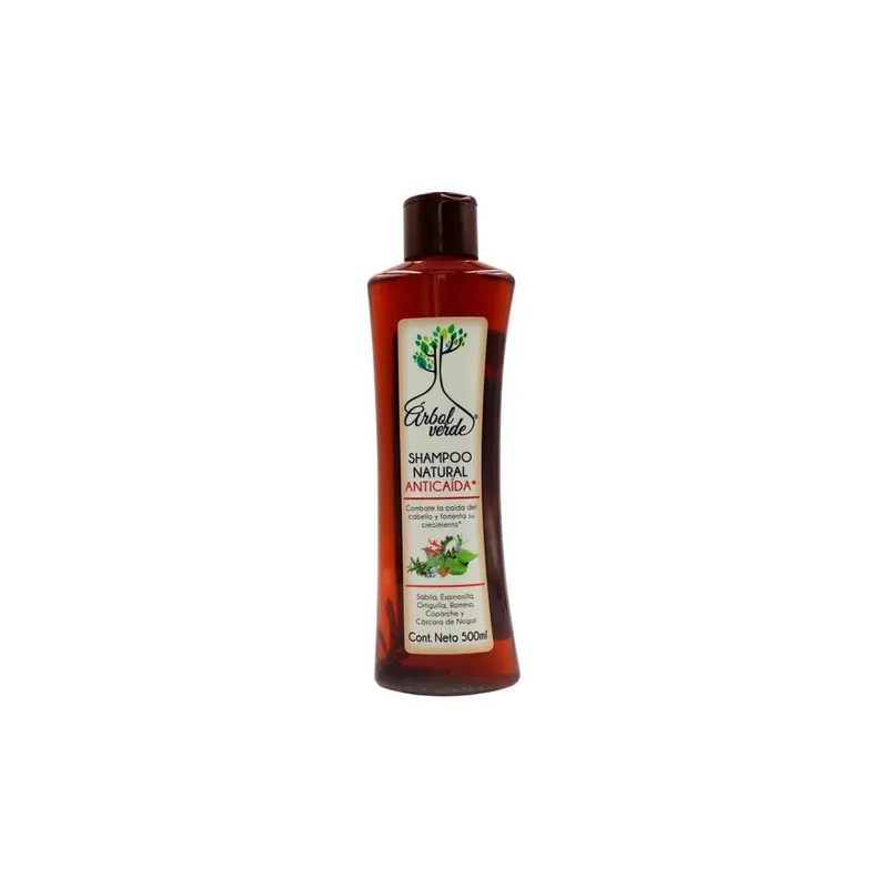 Shampoo Anticaída Romero Árbol Verde 500ml Natural Crecimiento Capilar Sábila