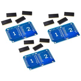 CANADUINO® 3 x WEMOS D1 Mini Compatible ESP8266 Dual Base