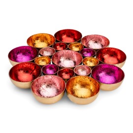 Zeya Tea light holder red pink orange pink | living room decoration | perfect table decoration metal
