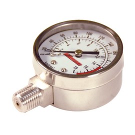 Kleinn Air Horns 1025 Tank Mount Air Pressure Gauge - Stainless Steel
