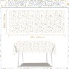 HNH Christmas White Table Covers Disposable Snowflake Tablecloths 2 Pieces