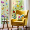 4Pcs Spring Gel Window Clings Decorations, Elastic Spring Window Gel
