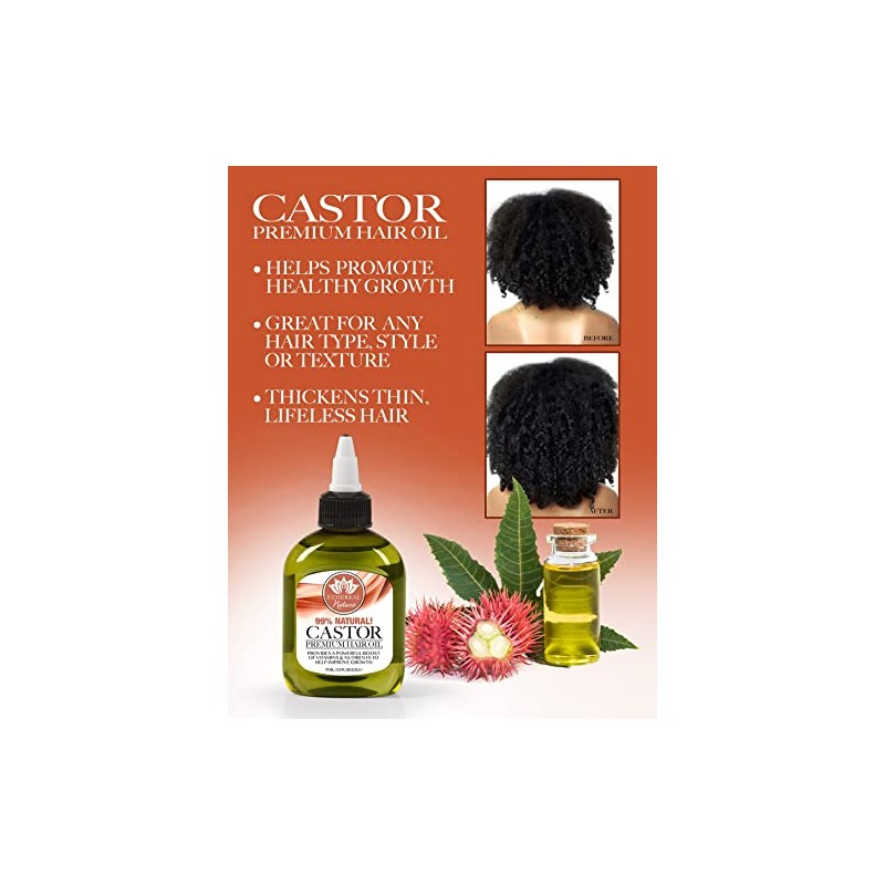 Ethereal Nature Aceite para el cabello de ricino 75 ml,