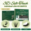 KEYYOU Lash Clusters Kit 3D Effect Eyelash Clusters Kit 280pcs
