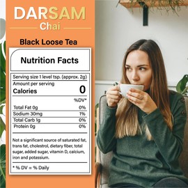 Darsam Assam Black Tea 17.6 oz (500 g) Whole Leaf, Single-Origin, Unblended Loose Leaf, Bold & Aromatic Daily Brew, Airtight Jar for Freshness, Non-GMO, Gluten-Free