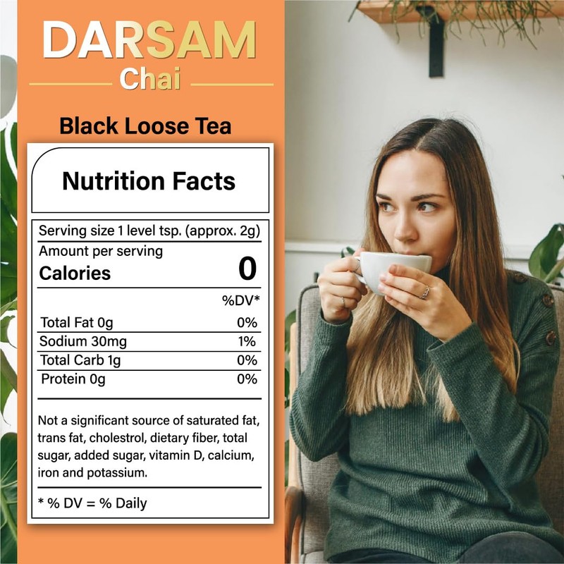 Darsam Assam Black Tea 17.6 oz (500 g) Whole Leaf,