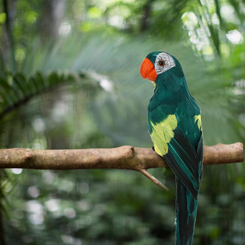 Beautiful Unique Simulation Parrot Decor Artificial Feather Bird Garden Landscape