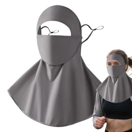 Face Cover for Sun Protection | Anti-UV Sun Face Cover | Adjustable Ear Straps Cooling Washable with Drinking Hole Neck Guard for Golf Fishing Farming Cycling Gardening Field Work Running