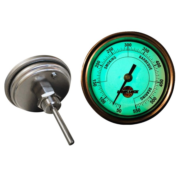 LavaLock 3" Glow Thermometer, Adjustable 3 Inch Face 2.5" stem,