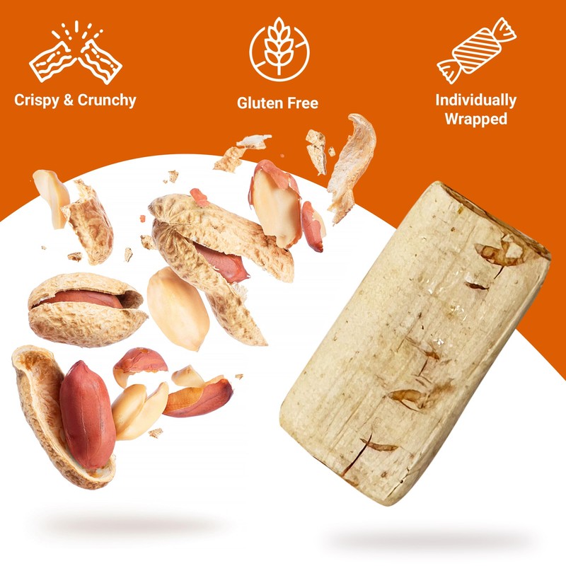 Peanut Butter Bars Candy - 2 Pounds (Approx 120 Pieces),