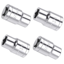 Auniwaig 3/8" Drive 3/8" 6-Point Impact Socket,Imperial Chrome Vanadium 4pcs