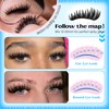 PHKERATA Lash Clusters Wispy Clusters Eyelash Extensions 12-20mm Fairy Eyelash