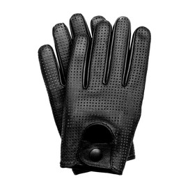 Riparo Motorsports Men's Genuine Leather Driving Gloves (Small, Black)