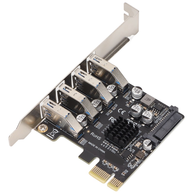USB 3.0 PCIE Expansion Card PH64 2U/4U VL805 Chip 5Gbps