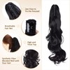 TESS Ponytail Clip Extensions, 45 cm Wavy Ponytail Hairpiece, #2A