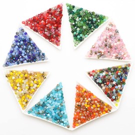 Pack of 200 4 mm Crystal Glass Beads, Faceted Glass Beads, Colourful Glass Beads, Faux Pearls, Multicoloured Assorted Beads, Mixed Craft Beads for Crafts, Bracelets, Necklaces, Jewellery, Mixed