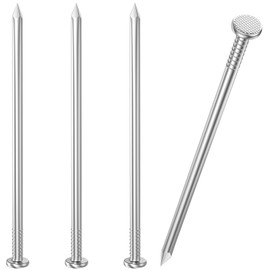 VGBUY 60PCS Stainless Steel 3-1/2 Inch Flat Head Nails for Hanging Pictures