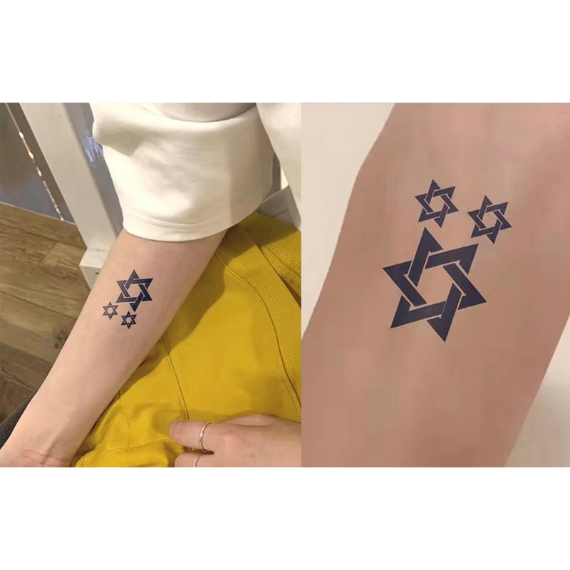 Star of David Israel Judaism Jewish Temporary Tattoo StickerS (2