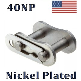 Xilin USA - CTT #40NP Nickel Plated Connecting / Master Link (10 pack) For #40NP Roller Chain