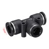 sourcing map Plastic Tee Push to Connect Tube Fittings 10mm
