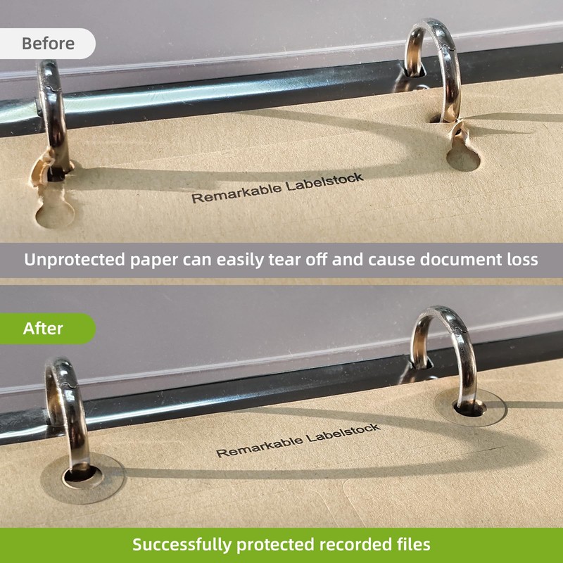 2500 Pack Self-Adhesive Hole Reinforcement Stickers, 1/4" Diameter Hole Punch