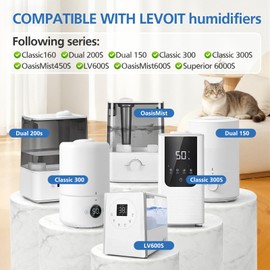 ShufudeJa 30 Pack Top Fill Humidifier Replacement Filters for LEVOIT Classic 160, Dual150, Dual200S, Classic300(S), LV600S, OasisMist450S, Superior 6000S Humidifiers