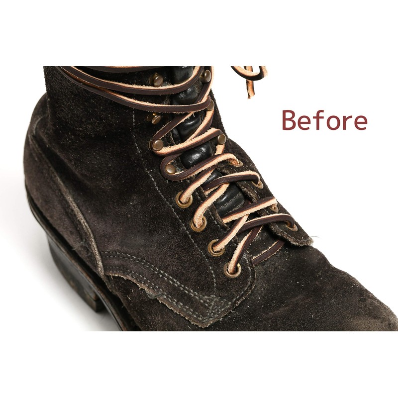 [Whites Boots] Genuine Leather Boots Lace (Shoelaces), Braun
