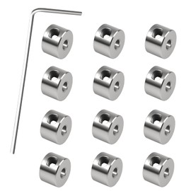 12pcs Set Screw Collars 3.05mm Bore Shaft Collars Screw Style, 8mm OD, 5mm Width, Landing Gear Collar Wheel Stopper for Automotive and Industrial Use