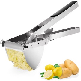 Nurch Potato Ricer and Masher, Stainless Steel Heavy Duty Commercial Baby Food Strainer, Business Fruit Masher and Food Press with Ergonomic Comfort Grip