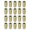 uxcell 25Pcs Threaded Inserts, 5/16"-18x1 Zinc Alloy Hex-Flanged Nut Threaded