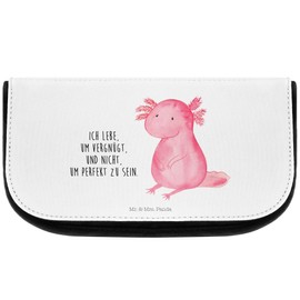 Parent-New - Mr. & Mrs. Panda Cosmetic Bag Axolotl, White, Hand drawn