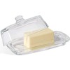 Bezrat Lead-Free Crystal Covered Modern French Butter Dish with Handle