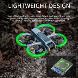 OURHZTB RC Propeller Guard for DJI AVATA 2 Drone, Anti-Collision Protective Covers Night Fluorescent Bumper Ring (Fluorescent Green)