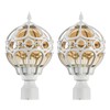 Outdoor Lamp Post Lights for Lawn Yard Driveway, White Outside